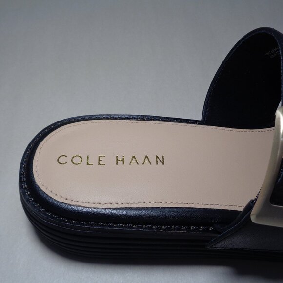 Cole Haan Size 7 M ORIGINALGRAND PLATFORM SLIDES Black Sandals New Women's Shoes - Picture 13 of 16